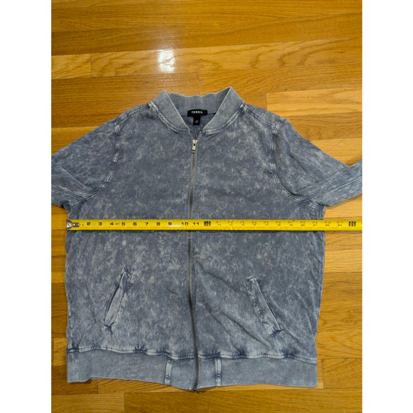 Torrid Lightweight Acid Wash Bomber Jacket Size 0 Grey 0X XL - Picture 6 of 11